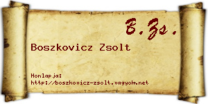 Boszkovicz Zsolt névjegykártya